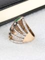 thumb Unique Vintage style Oval Resin stones White Rhinestones Alloy Ring 4