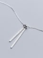 thumb 925 Sterling Silver With Platinum Plated Simplistic Geometric Necklaces 1