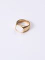thumb Titanium With Gold Plated Simplistic Geometric Band Rings 2