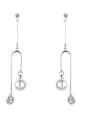 thumb Copper With Platinum Plated Simplistic Irregular Drop Earrings 0