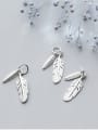 thumb 925 Sterling Silver With Silver Plated Trendy Leaf Bails 0
