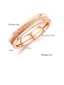 thumb Stainless Steel With Rose Gold Plated Simplistic Round Band Rings 2