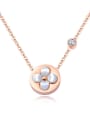 thumb Stainless Steel With Rose Gold Plated Delicate Flower Necklaces 0