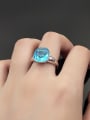 thumb Simple Blue AAA Zircon Copper Ring 1