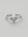 thumb Trendy 925 Silver Heart Shaped Ring 0