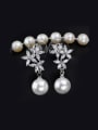 thumb Zircon Pearl Wedding Chandelier earring 0