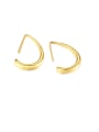 thumb Stainless Steel With Gold Plated Simplistic Irregular Hook Earrings 3