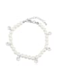 thumb Fashion White austrian Crystals Imitation Pearls Alloy Bracelet 0