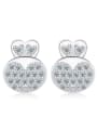 thumb Adorable Rabbit Women Silver Stud Earrings 0