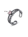 thumb Thai Silver With Cubic Zirconia Vintage Heart Free Size  Rings 3