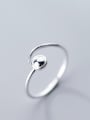 thumb 925 Sterling Silver With Silver Plated Cute Ball free size Rings 1