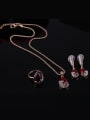 thumb 2018 2018 Alloy Antique Gold Plated Vintage style Artificial Stones Three Pieces Jewelry Set 1
