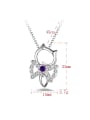 thumb Fashion Cartoon Kitten Shiny Cubic Zirconias Copper Necklace 4