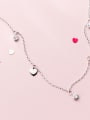 thumb Pure Silver Snowflake long necklace and love short necklace 3