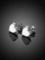 thumb Women All-match Heart Shaped Acrylic Stud Earrings 3