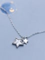 thumb 925 Sterling Silver With Acrylic Simplistic Star Necklaces 2