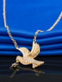 thumb Exquisite Gold Plated Bird Shaped Rhinestones Necklace 2