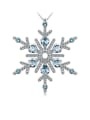 thumb 18K White Gold Austria Crystal Snowflake Shaped Necklace 1