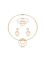 thumb 2018 Alloy Imitation-gold Plated Fashion Circles Three Pieces Jewelry Set 0