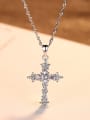 thumb 925 Sterling Silver With Cubic Zirconia Personality Cross Necklaces 2
