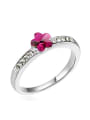 thumb Simple Flower austrian Crystals Alloy Ring 1