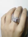 thumb Fashion Shiny Cubic Zirconias Copper Lovers Ring 1