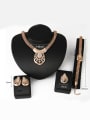 thumb Alloy Imitation-gold Plated Fashion Spider-web shaped CZ Four Pieces Jewelry Set 2