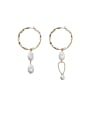 thumb Alloy With Imitation Gold Plated Simplistic Round Drop Earrings 1