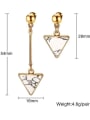 thumb Geometric asymmetrical triangle stainless steel earrings 2