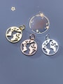 thumb 925 Sterling Silver With Hollow Simplistic Round Charms 3
