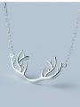 thumb Christmas jewelry: Sterling silver elk antler necklace 0