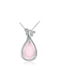 thumb Simple Lovely Pink Butterfly Stone Pendant 0