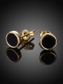 thumb Black 18K Gold Plated Acrylic Earrings 1