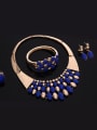 thumb Alloy Imitation-gold Plated Fashion Enamel Four Pieces Jewelry Set 1