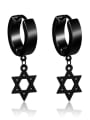 thumb Stainless Steel With Black Gun Plated Trendy Cross Clip On Earrings 3