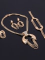 thumb Alloy Imitation-gold Plated Fashion Rhinestones Exaggerated Four Pieces Jewelry Set 1