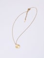thumb Titanium With Gold Plated Personality Irregular Necklaces 3