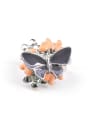thumb Personalized Butterfly Flower Rhinestones Alloy Ring 0