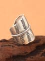 thumb Ethnic style Silver Handmade Opening Ring 2