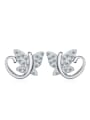 thumb Small Creative Butterfly Silver Stud Earrings 0
