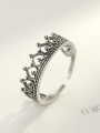 thumb Sterling Silver Vintage crown lace  free size ring 0