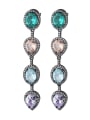 thumb Copper With  Cubic Zirconia Fashion Water Drop Earrings 0