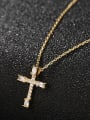 thumb 925 Sterling Silver With Gold Plated Simplistic Cross Necklaces 1