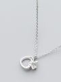 thumb S925 Silver Necklace female fashion fashion Diamond Heart Necklace sweet temperament short chain D4317 female clavicle 4
