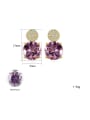 thumb 925 Sterling Silver With  Cubic Zirconia Simplistic Round Stud Earrings 4