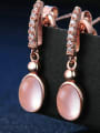 thumb Egg-shape Pink Crystals Fashion Drop Earrings 2