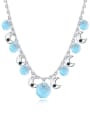 thumb Fashion Cubic austrian Crystals Little Moon Patterns Alloy Necklace 1