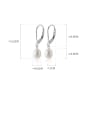 thumb 925 Sterling Silver With Artificial Pearl Simplistic Oval Clip On Earrings 4