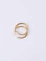 thumb Titanium With Gold Plated Simplistic Round Hoop Earrings 2