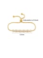 thumb Copper With Cubic Zirconia  Simplistic Bowknot Adjustable Bracelets 2